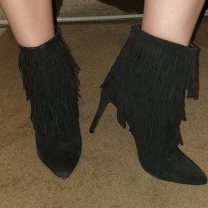 Steve Madden Flapper Black Sued